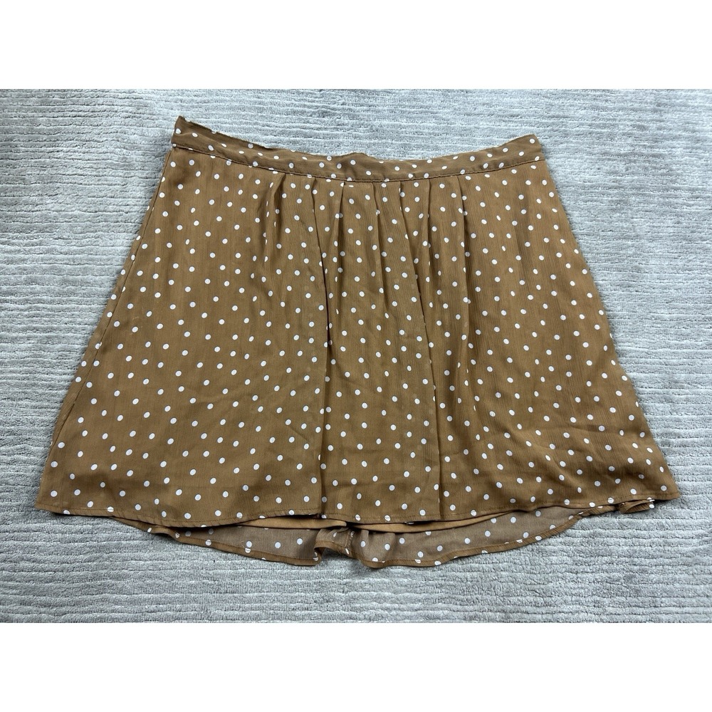 Old Navy Brown Polka Dot Mini Skirt